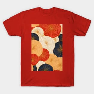 Japanese Kimono Pattern Summer with Parasols T-Shirt